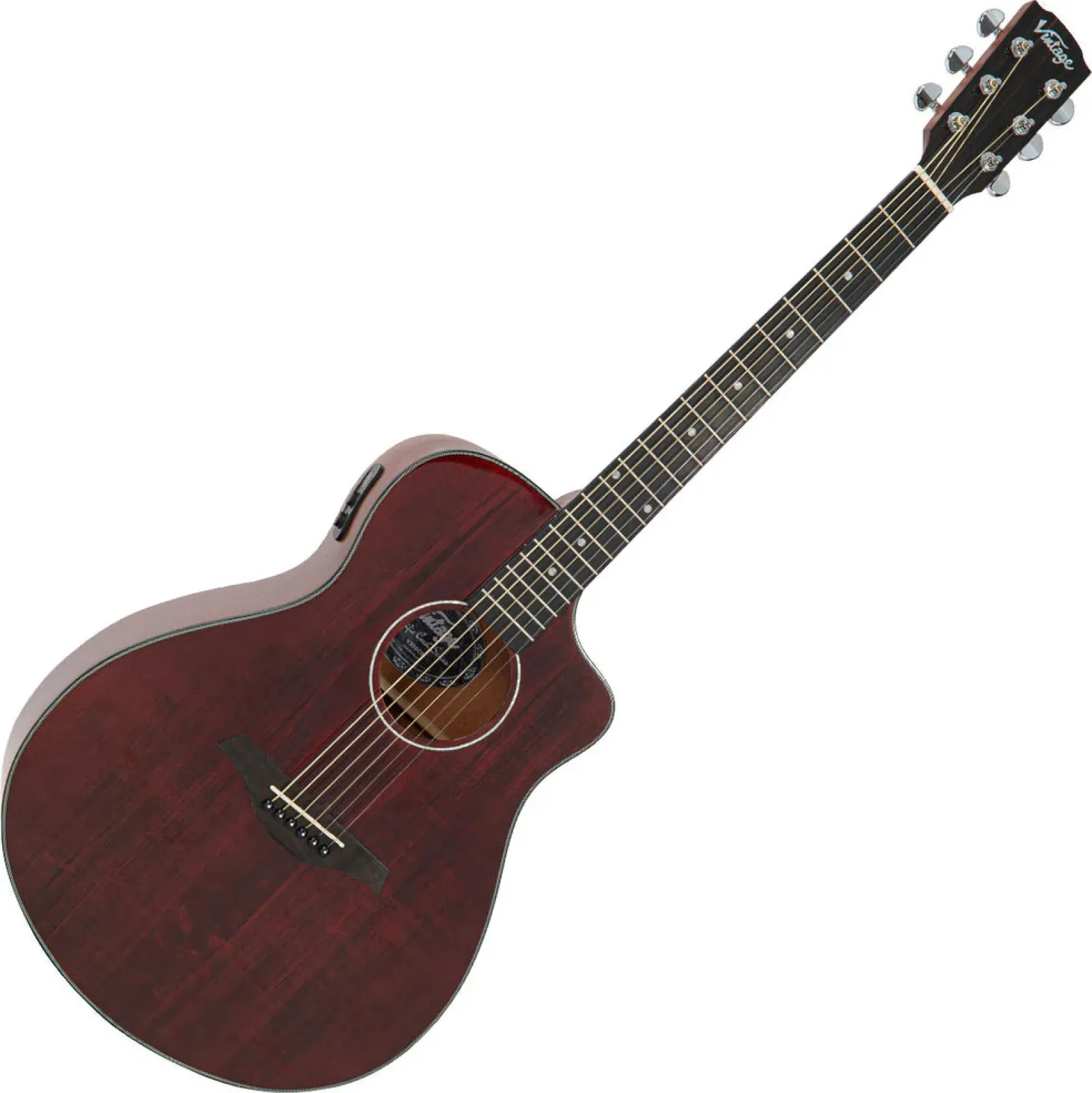 VINTAGE VEC300CR Electro-Acoustic Guitar