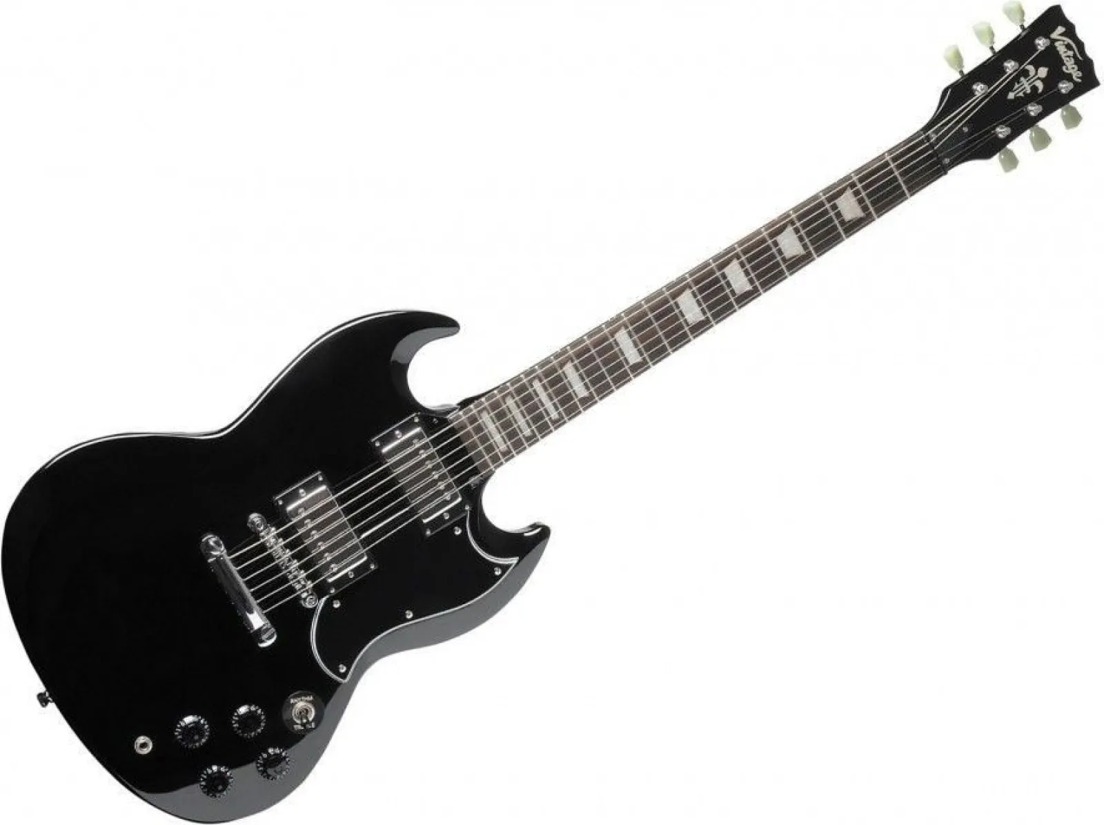 Vintage VS6B Electric Guitar Black